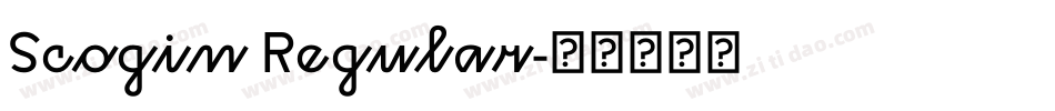 Scogin Regular字体转换